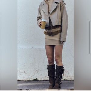 Zara double belted dress 💕